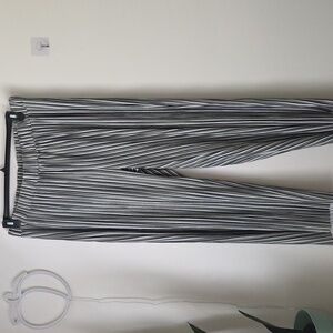 Junarose Green, Black And White Striped Pant